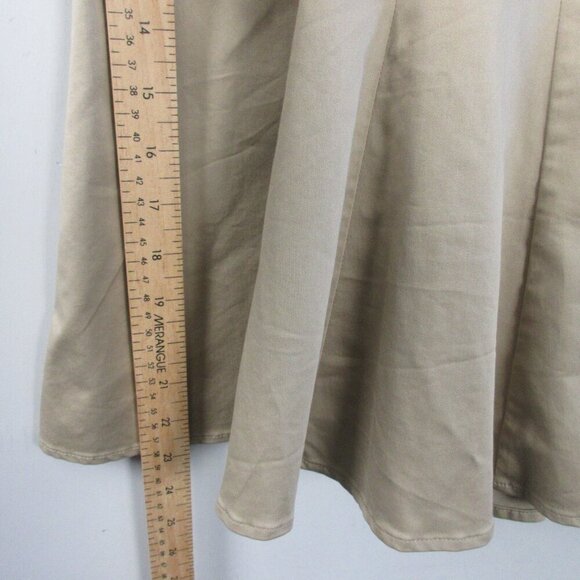 Club Monaco Women Pleated Tank Top S Beige Swing Blouse Cotton Blend Preppy 184 - Picture 10 of 11